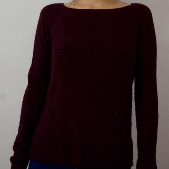 Lightly Used Knit Burgundy/Purple Sweater - Picture 1 of 3